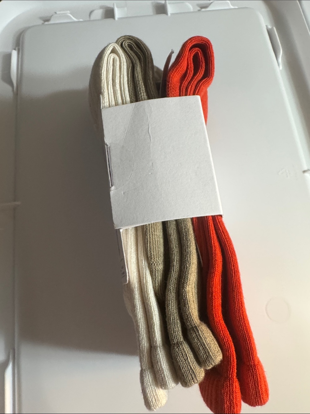 Lululemon Athletica 3 pk Bundle Unisex Daily Essential Crew Socks. Org Tan Crm - Picture 4 of 4